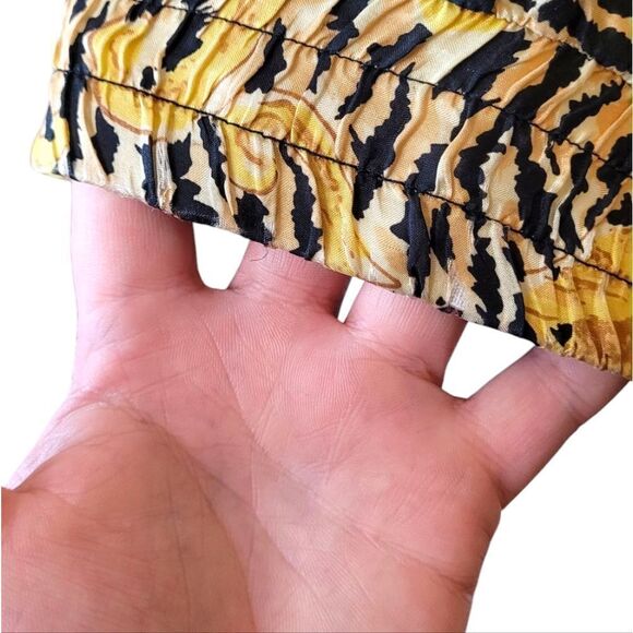 Vintage Oleg Cassini 100% Silk Animal Print Nautical Zip Up Jacket - Picture 6 of 9